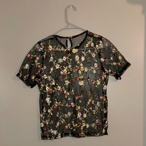 Floral Mesh Shirt